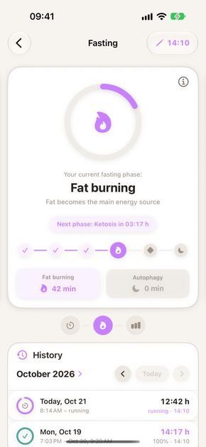 Fasting phases in Logify